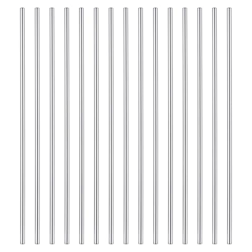 Tige ronde en acier inoxydable 304 de 5mm x 300mm pour modélisme et bricolage - Lot de 15