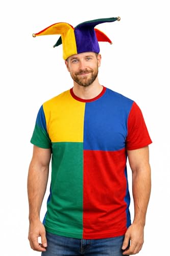 Jester Hat | Jester Hat with Bells | Clown Cap |...