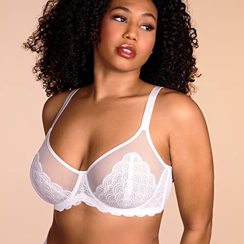 HSIA Minimizer Bras for Women Large Bust Full Coverage Lace Plus Size Bra - Mermaid Scales - Image 7