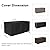 Jungda Patio Deck Box Cover 100 Gallon, Waterproof Outdoor Storage Box Furniture Cover - 48 x 22 x 25 Inch