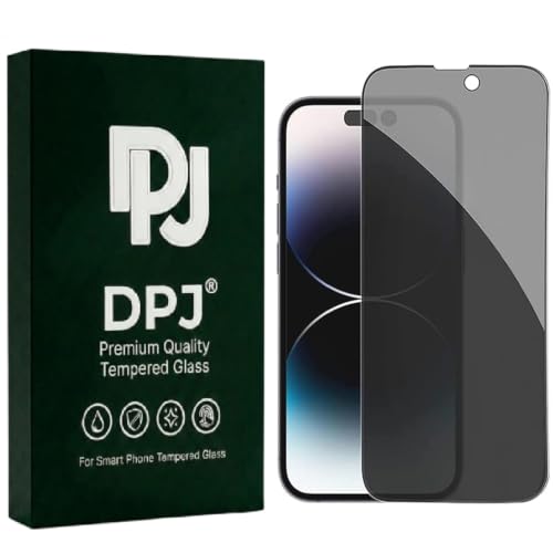 Image of DPJ Privacy Tempered Glass Screen Protector Compatible for iPhone 15 Plus /iPhone 16 Plus (6.7 Inches) with Edge to Edge Coverage [Privacy] [Pack of 1]