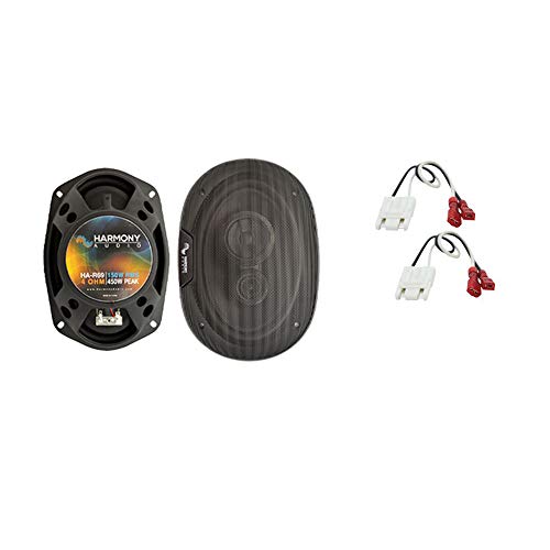 Harmony Audio Bundle Compatible with 2010-2015 Chevy Camaro HA-R69 Rear Deck Replacement 6x9 Replacement 450W Speakers and HA-725600 Speaker Replacement Harness