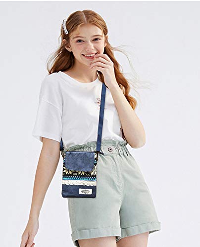 Image of Roomy Cell Phone Purse Wallet Small Crossbody Bags For Women teen girlsl | Small crossbody bags for women with Shoulder Strap,mini thread wallet,cute canvas travel purse tiny purse