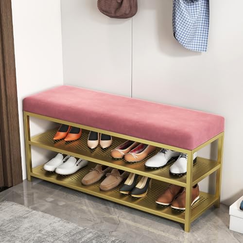 Étagère à chaussures à 2 niveaux compacte et banc de rangement d'entrée design - 2