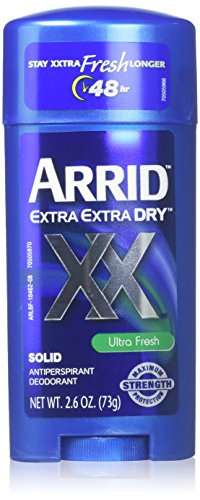 Arrid XX Ultra Fresh, Extra Extra Dry, Solid Antiperspirant Deodorant, 2.6 Oz. (Pack of 3)