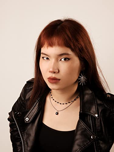 Sacina Gothic Boho Crystal Necklace, Layered Necklace, Black Choker, Gothic Choker, Christmas New Year Jewelry Gift For Women4