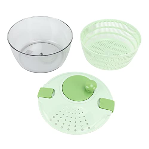 Salad Spinner, Efficient Lettuce Spinner Quick Spin Dry Vegetables Fruit and Vegetable Washer for Kitchen (Green)