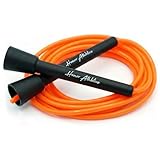 HONOR ATHLETICS Speed Rope, Skipping Rope - Best for Double Under, Boxing, MMA, Cardio Fitness Training Condition - Jump Rope (Neon Orange, 10 ft rope – (Fits users up to 6'3'))