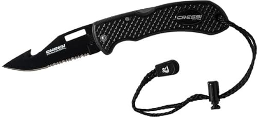 CRESSI Chaku Dive Knife with Black Blade (Black)
