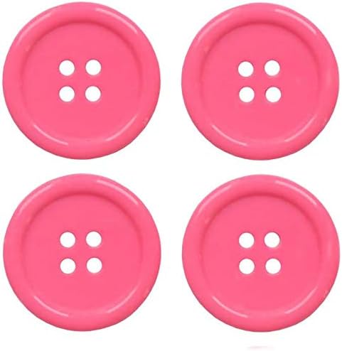 Miniatura 3 de YAKA 80 botones de resina de costura de 1 pulgada (0.984 in) de forma redonda, 4 agujeros, botones para coser álbumes de recortes y manualidades,
