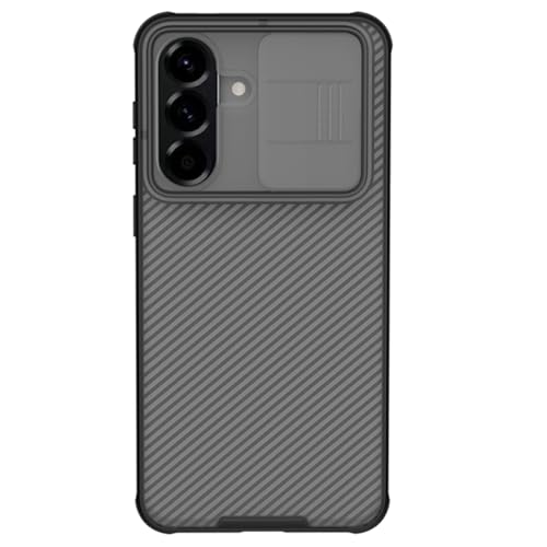 Image of Nilkin Classic Series Compatible Samsung A57 Case with Camera Cover, [Camera Lens Protector] [Scratch-Resistant] [360 Full Protection] Shockproof Slim Phone Case (Transparent Black, A57)