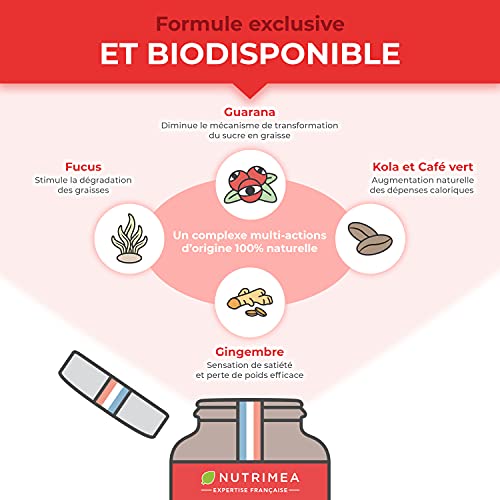 BRULEUR DE GRAISSE PUISSANT - Puissant Complexe de Plantes Amaigrissant dont Gingembre - Effet Minceur Efficace - ACTIVE BURNER - 90 Gélules Vegan - Nutrimea - Fabriqué en France – Image 5