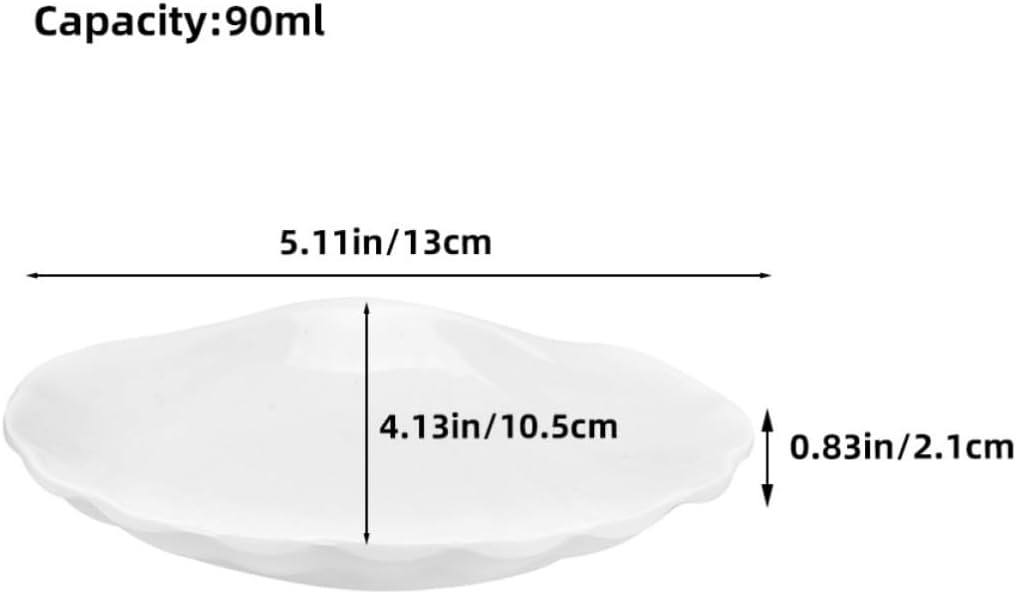 Side Dish Set White 90ml Melamine 3pcs Shell Shaped