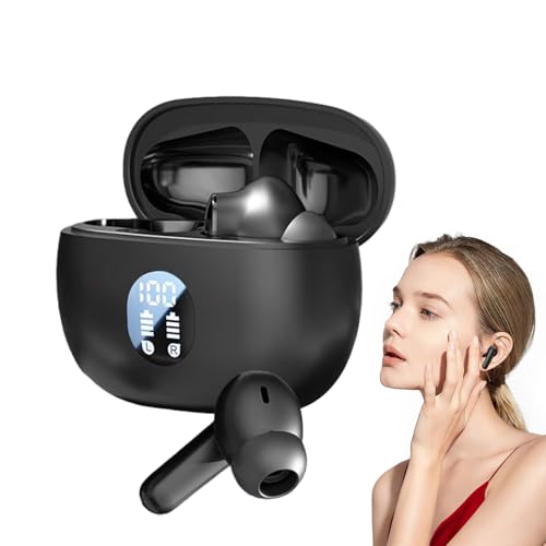 Set di auricolari wireless - Cuffie con cancellazione del rumore stereo sportivi Auricolari leggeri impermeabili con bassi profondi per camminare correre palestra viaggi o