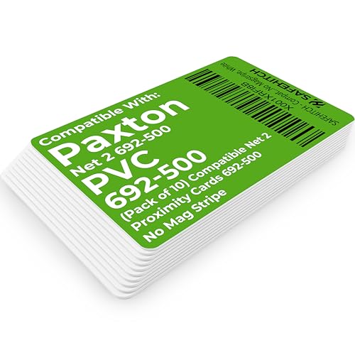 Paxton Access Compatible Cards - 10 Pack - Fully Net2 Compatible - Alternative to Part Code 692-500 Non OEM Proximity Cards - 5 Year Guarantee (PVC)