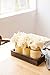 Mkono Mason Jar Centerpiece Decorative Wood Tray with 3 Painted Jars Artificial Flowers Rustic Country Farmhouse Fall Decor for Coffee Table Dining Room Living Room Kitchen