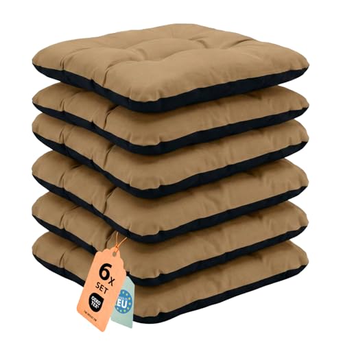 SuperKissen24. Set di 6 Cuscini per Sedie - Cuscino 45x45