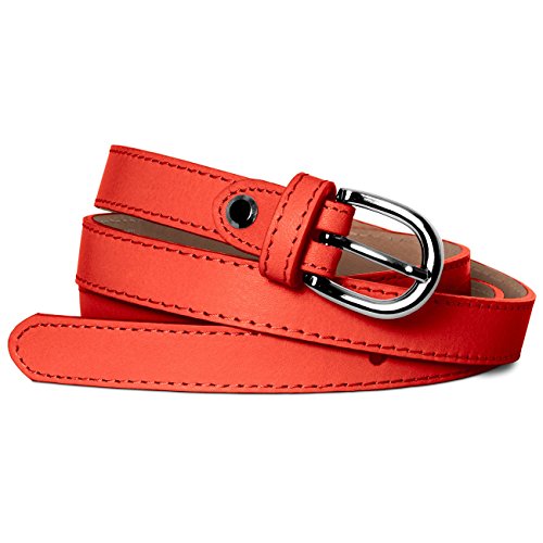 Caspar GU273 Ceinture fine et élégante pour femme, Taille:95, Couleur:corail Cover