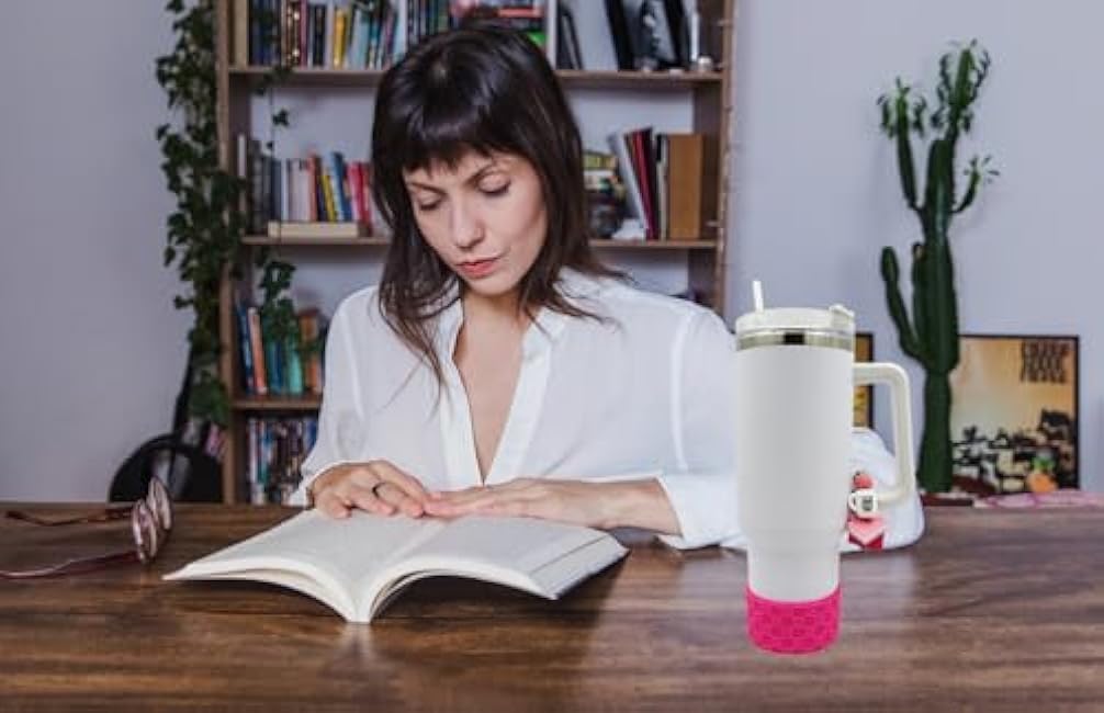 Book Tumbler Handle Decor Silicone Boot Teacher Tumbler Sage Green Bottom Cover Cup Protector for 30oz&40oz Water Botter Accessories