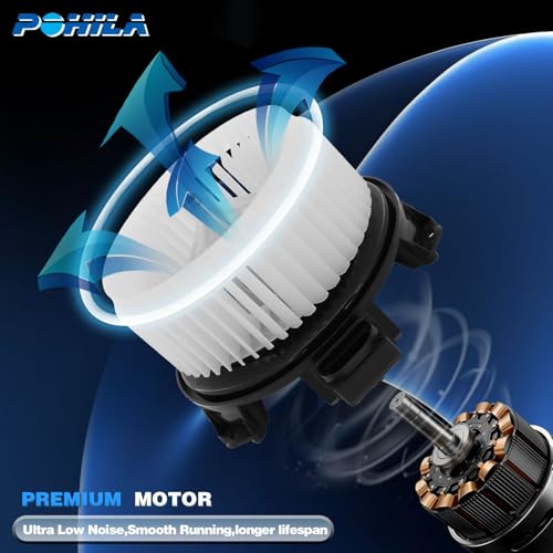 Image of Front HVAC Heater Blower Motor Assembly Compatible with Ford & Lincoln Vehicle - for Continental 2017-2020, Edge 2015-2024, Fusion 2013-2020, MKX 2016-2018, MKZ 2013-2020, Nautilus 2019-2023