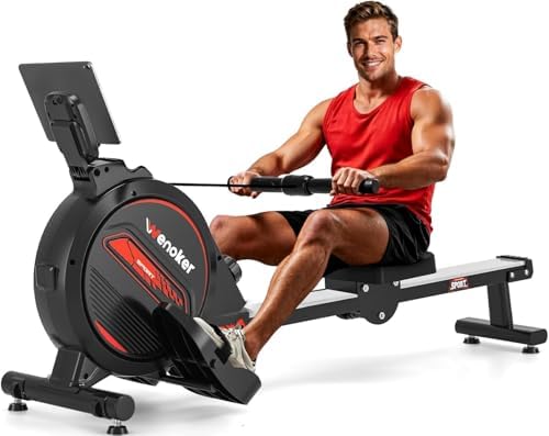 Wenoker Rowing Machine for Home, Magnetic Rower Machine, 350 LB W...