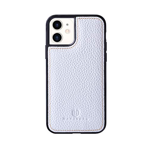iPhone11 本革ケース シュリンクカーフレザー 耐衝撃 ハンドメイド ギフト おしゃれ シンプル 大人可愛い メンズ レディース スマホケース 白 シロ ホワイト SPG-11-White