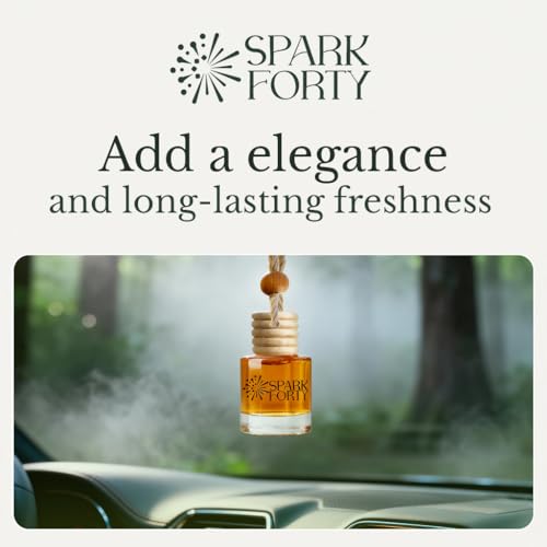 Image of Forest Woods Car Air Freshener Hanging | Car Perfume, 0.27 fl oz (8 ml) | 30-Day Luxury Glass Diffuser | Pine, Cedar & Green Herbal Layers | Long-Lasting Woodsy Scent