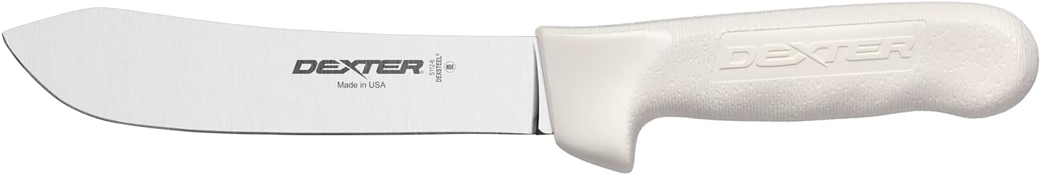 Sani-Safe S112-6-PCP 6" White Butcher Knife with Polypropylene Handle
