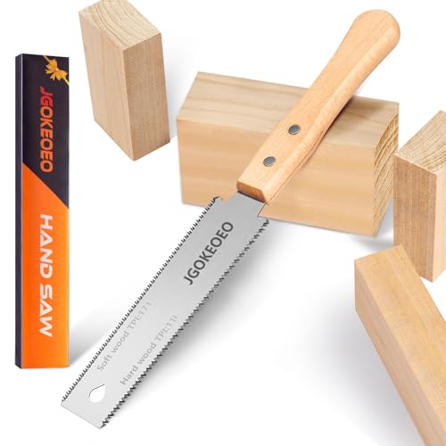 Japanese Hand Saw, 6 Inch Double Edge Flush Cut Saw, SK5 Double Flexible Blade 17/11 TPI Comfortable Hand Wood Handle, Precise and Lightweight Cutting, for Woodworking and Garden Trim