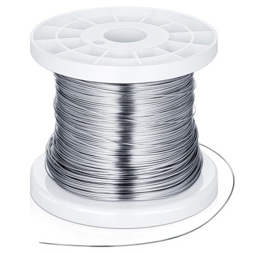 Zonon Stainless Steel Safety Wire .040, 541ft / 165m 304 Steel Twist Bailing Picture Hanging Wire Rope Metal Lock Tie Security Cable for Repairing Motorcycles Dirt Bike Grip Tie Thing for Home