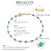 MEVECCO Gold Round Turquoise Beaded Bracelets,14K Gold Plated Handmade Cute Dainty Bracelet for Women