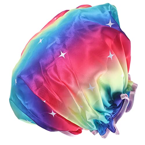 CALLARON gorro de ducha impermeable Baños sombrero de spa lana gorro de baño tapa de satén capó de secado para el cabello gorro para secador de pelo portatil gorra de ducha de cabello peva