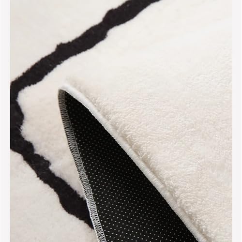 Tapis de salon vert à rayures noires ambiance cocooning - 6