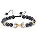 Vulkanstein ArmbandMode 8Mm Vulkanstein Goldene Krake Diamantkrone Geflochtenes Seil Männer Und Frauen Schmuck Im Europäischen Stil Yoga Fitness Freizeit Freundschaft Stein Ätherisches Öl Armband
