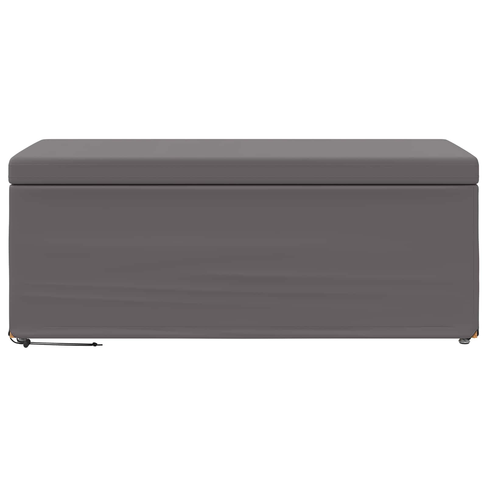 vidaXL Halka Szary Skóra ekologiczna i drewno inżynieryjne, Nowoczesny, trwały, kompaktowy stołek do kuchni, stylowy design, wygodne siedzenie, minimalistyczne meble