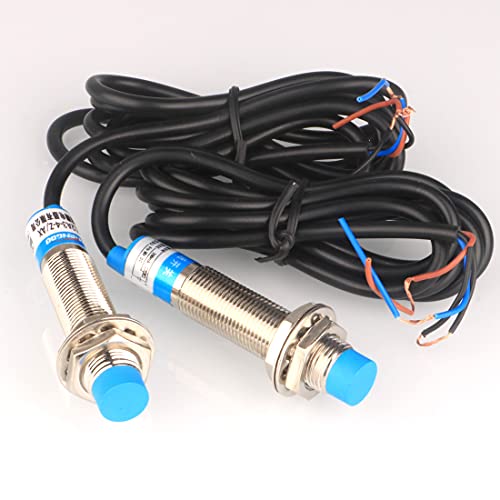 Gebildet 4mm Inductive Proximity Sensor Detecting Distance Approach Sensor Cylinder Proximity Switch NPN NC(Normally Closed) DC 6-36V 300mA 3-Wire LJ12A3-4-Z/AX (Diameter 12mm)