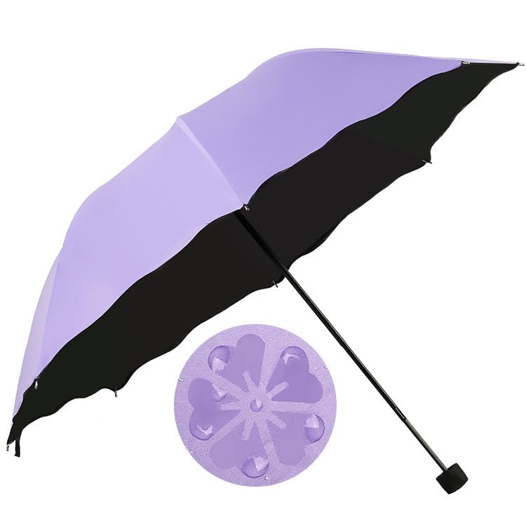 3 Fold Manual Magic Umbrella with UV Rays and Wind Resistant for Men & Women-image-8