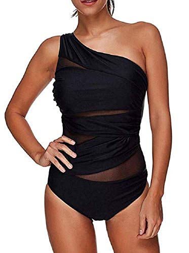 Costume Intero Donna - Monospalla - Monokini - Trasparente -