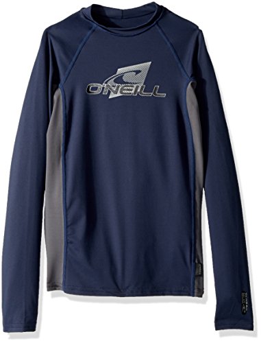 Image of O'Neill Youth Premium Skins Long Sleeve Rashguard, UPF 50+ Sun and Rash Protection, Buttery Soft Tight Fit