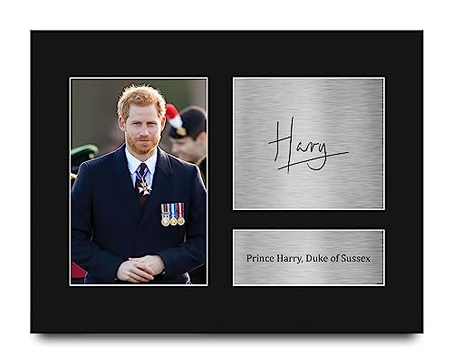HWC Trading Prince Harry Gifts Printed Signed Autograph Picture for Fans of the Royal Family - US Letter (ID-008686)