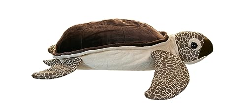 Wild Republic 17381 19332 Jumbo Plüsch Schildkröte, großes Kuscheltier, Plüschtier, Cuddlekins, 76 cm, grün