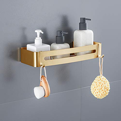 Étagère de douche adhésive pour salle de bain - Or brossé Cover