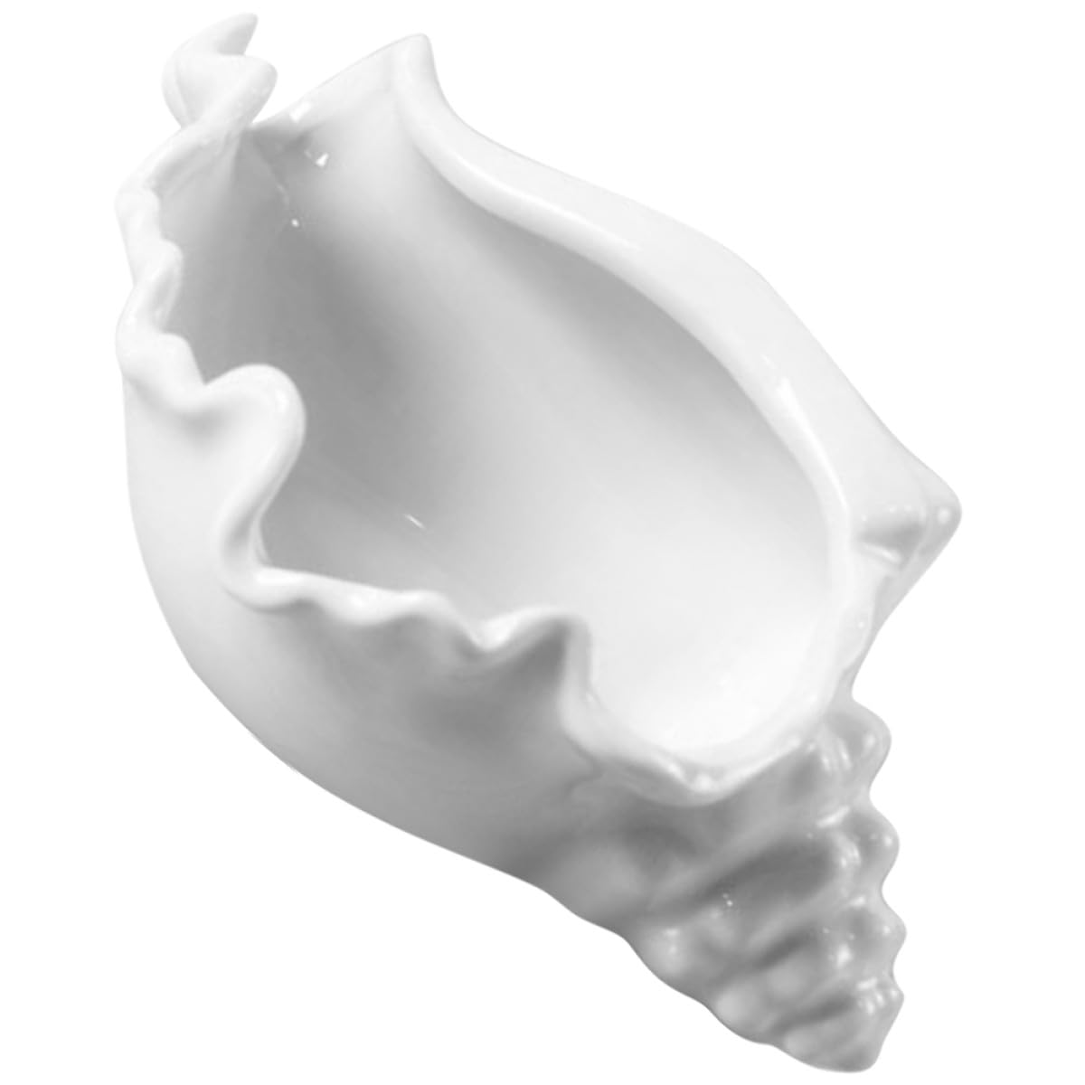 Plateau à bijoux céramique blanc coupelle de rangement décorative conque