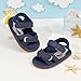 WaiHeikki Baby Boy Summer Sandals Fashionable First Walking Shoes Contrast Color Comfortable Non Slip Open Toe Walking Shoes (Dark Blue, 0_months-6_months)