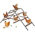 PETSFIT Chicken Roosting Bar-Solid Wood and Rustproof Iron Design, Chicken Perch with Swing for Healthy Poultry-Ideal for Backyard Coops, Farms, Easy to Assemble and Clean