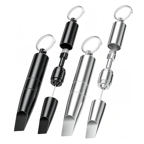 Image of ZORBES 2PCS 3-in-1 SIM Card Tray Removal Tool with Cleaning Brush, Portable Keychain Eject Pins Reset Needle Opener Cleaning Pen for Smartphones, Earbud Earphone, Aluminum Alloy Phone Accessory