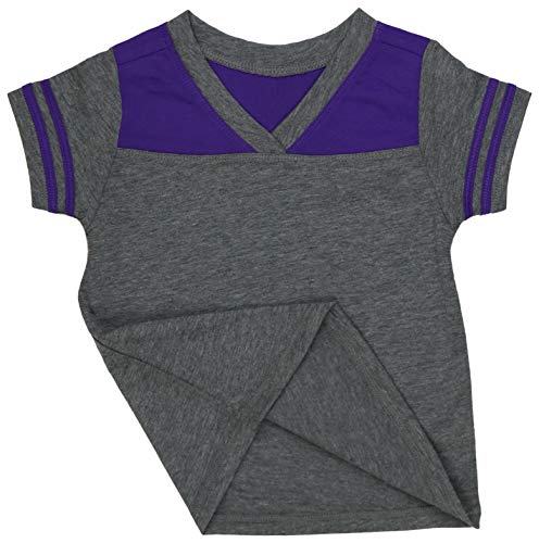 Image of ToBeInStyle Kids Boys Girls Cotton Jersey Contrast Raglan V-Neck Tee T-Shirts
