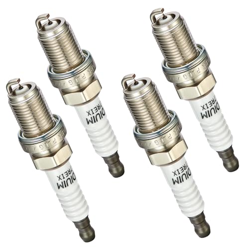 Image of BKR7EIX Iridium Spark Plugs 4 Pack Compatible with Honda Civic VW Passat Golf Jetta Scirocco 1.6L 1.8L 2.0L L4 Engine Replacement for 2551 SP1011 9770 2667 Spark Plug