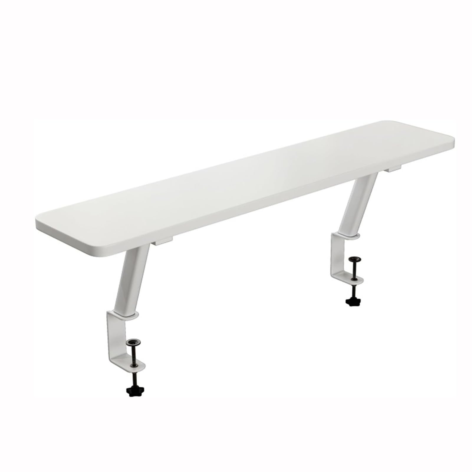 Klemmbares Schreibtisch Organizer Regal, Schreibtischregal Adjustable Desk Shelf Clamp Tischverlängerung, Klemmbare Tischregal für Office Schule (Weiß, 80x20cm)