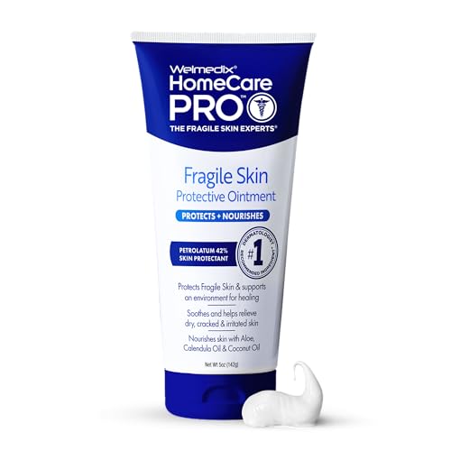 Welmedix Fragile Skin Protective Ointment Hospital Grade Healing Ointment, Barrier Cream & Skin Protectant w/Calendula for Treatment of Eczema, Psoriasis, Dermatitis, Bed Sores, Chafing (5oz Tube)